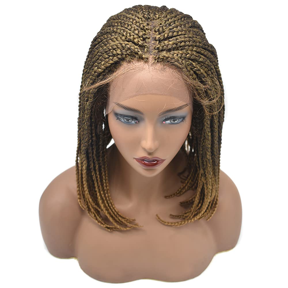 16" Inch Full Lace Front Box Braid Wigs For Black Women