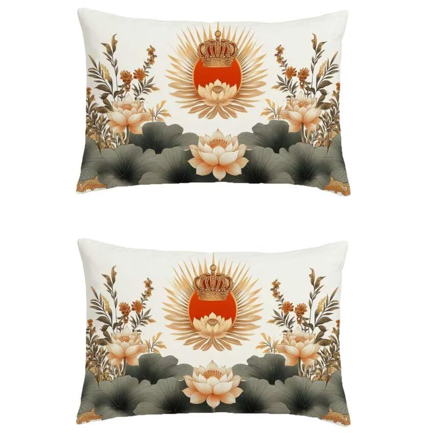 Housse coussin exterieur orange 80x100 lin impermeable
