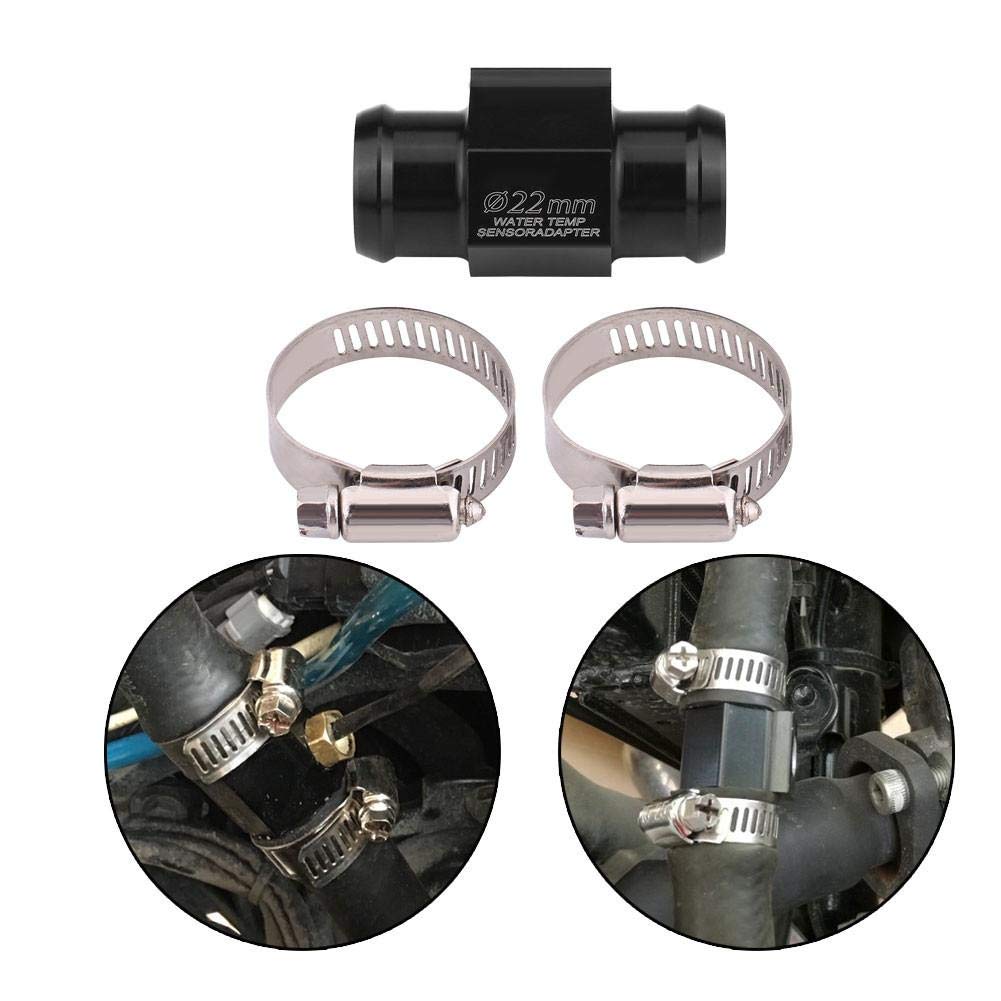 EBTOOLS pour Adaptateur koso pour koso Temp Gauge Adaptateur de température de l'eau Noire, Adaptateur Universel de jauge de capteur de Tuyau de Tuyau de Joint de température de température d'eau de