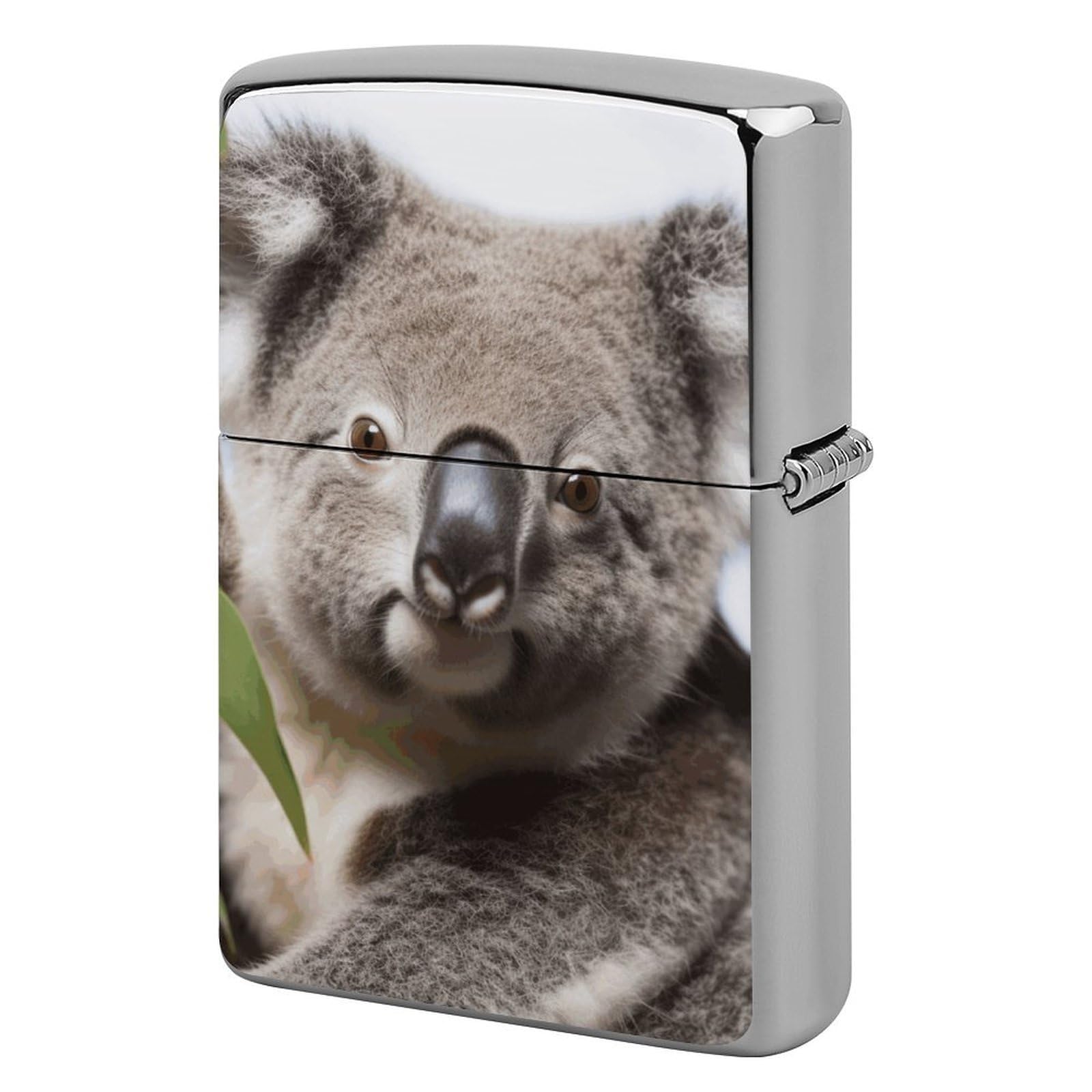 Koala Bear Lighter Case Vintage Metal Lighter Cover Reusable Lighter Protective Sleeve Unique Design Personalized Lighter Sleeve Holder Against Dust and Scratches