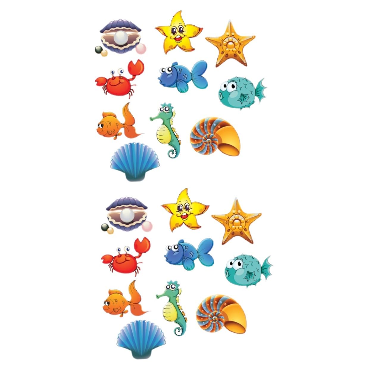 STOBAZA 2 Juegos Calcomanías Antideslizantes Bañera Animales Pegatinas Impermeables Decorativas