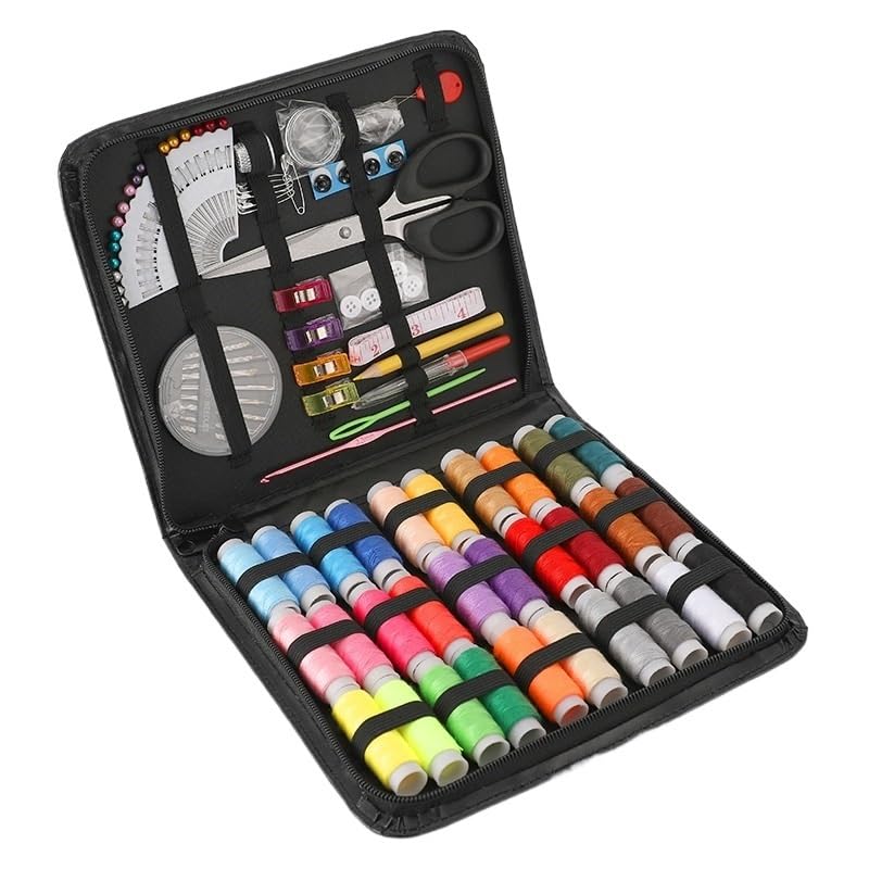 Kit de couture de fil de coton robuste avec accessoires portables pour réparation textile - 2