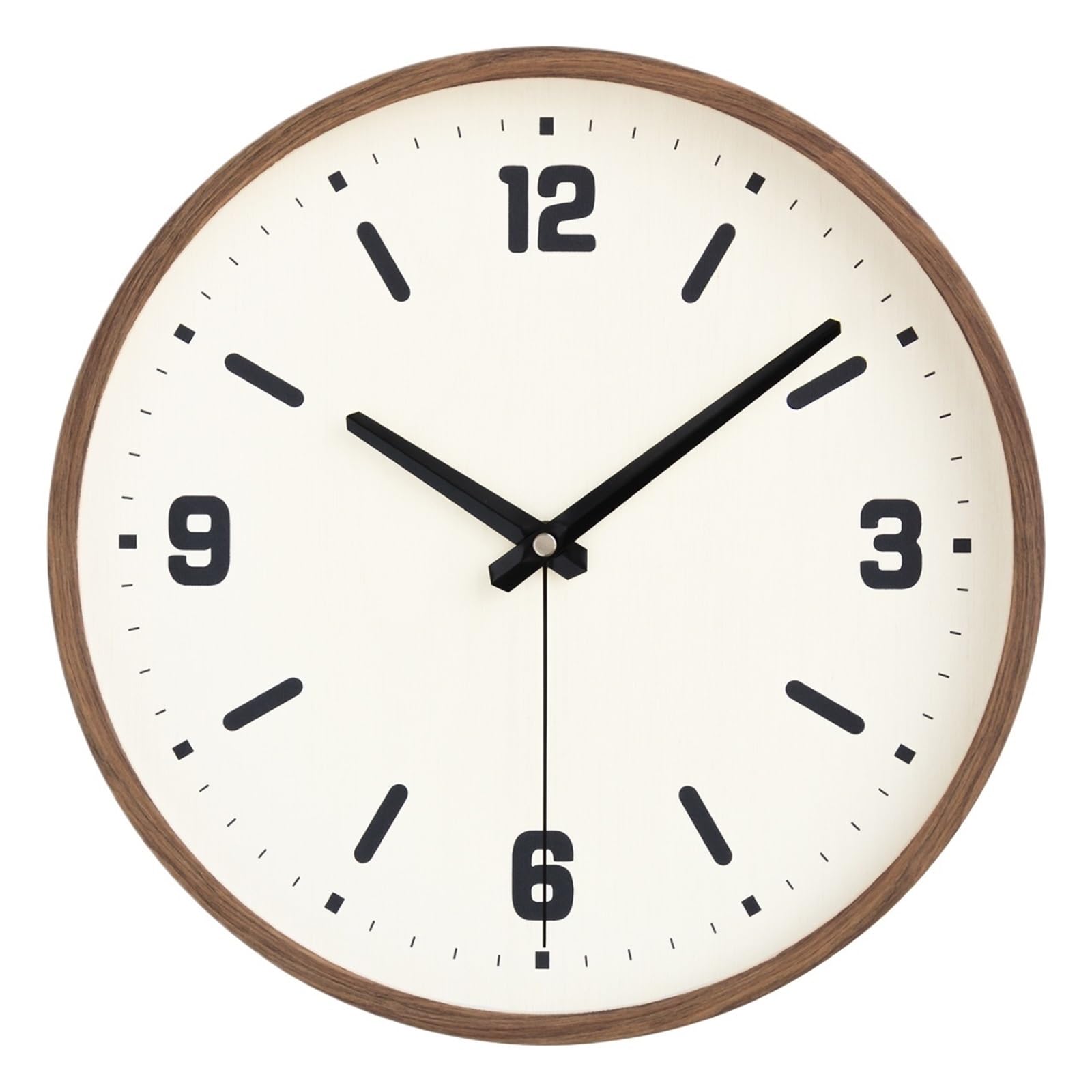 DFHS46JK Wall Decor Wall Clock Wood Grain Design Quartz Movement Silent Operation Battery Powered for living room decor(12 inches)