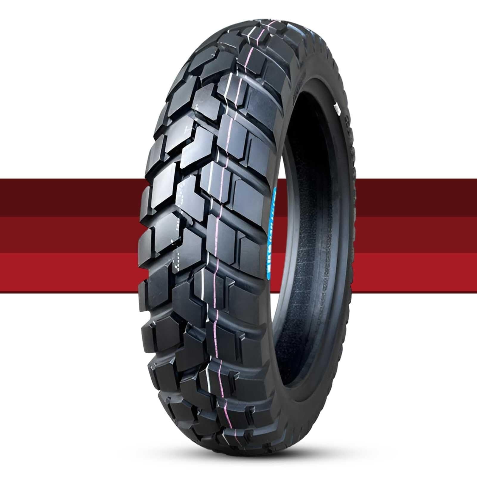 110/90-17 Pneumatico Moto Tubeless, 6 P.R. 66J 280kPa Carico Max 300kg, Pneumatico Off-Road Antipuntura for Dirt Bike, ATV, Scooter, Tutti i Terreni