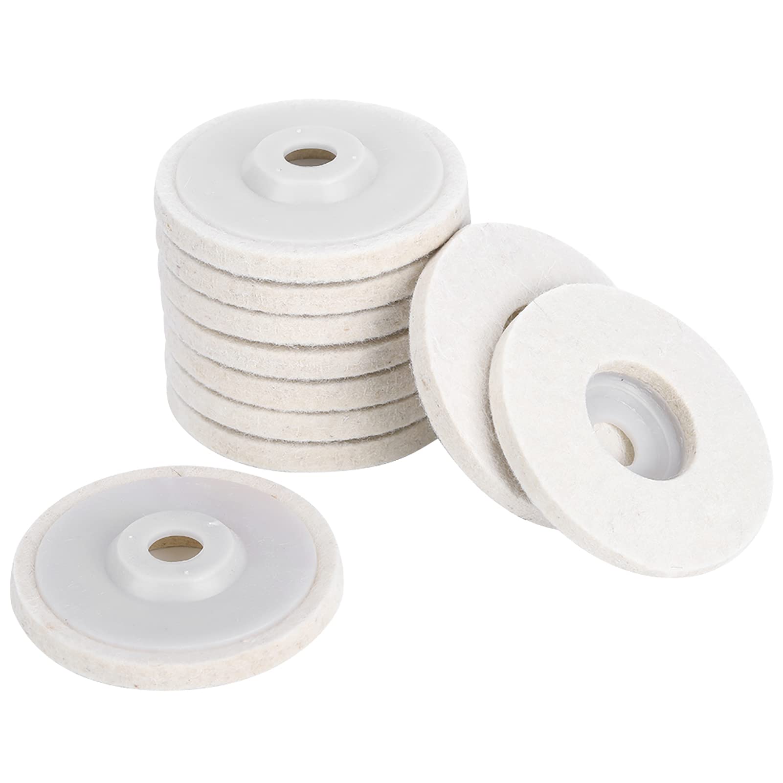 10 sztuk Wool Felt polerskie tarcze polerskie, szlifierki kątowe, tarcze polerskie, tarcze polerskie do wełny, zestaw do polerowania, do biżuterii metalowej, młynka cylindrycznego (cienka wełna)