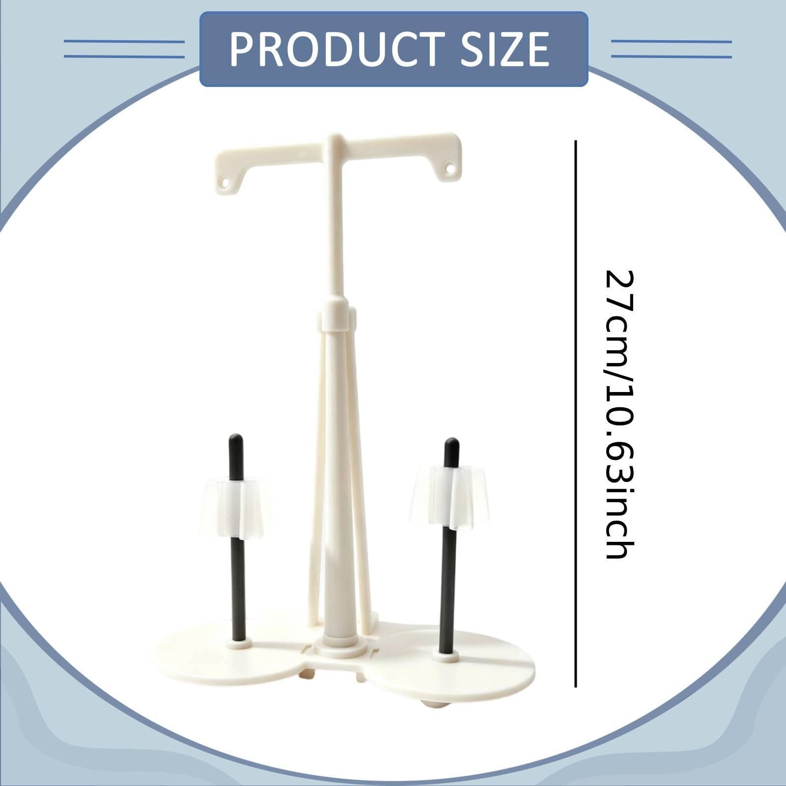 Soporte Doble para Carretes de Hilo, Equipo de Almacenamiento, Soporte Versátil para, Soporte para Carretes para Entusiastas del Bordado Y El, Blanco, Individual
