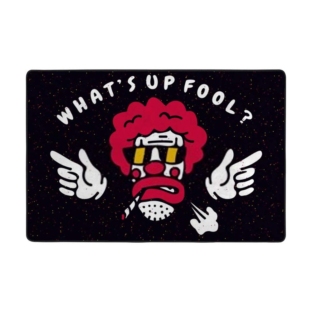 Tapis de sol en microfibre chenhong clown en colère grand format 72x48 inch pour salon