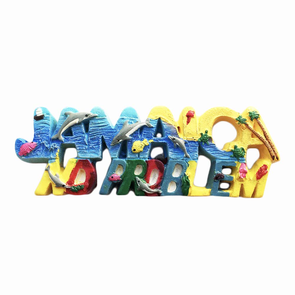 Wedarego Jamaica Letters 3D Fridge Magnet Souvenir Gift,Handmade Home & Kitchen Decoration Refrigerator Magnet Collection