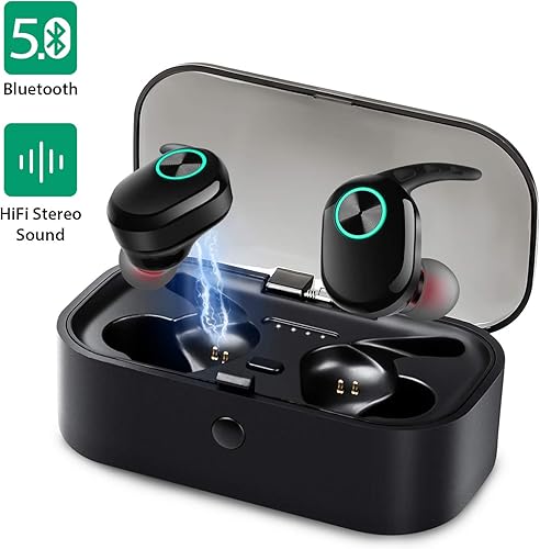 Auricolari Bluetooth Cuffie Bluetooth 5 0 senza Fili Wireless Mini in-Ear Stereo Sport Auricolari con Microfono Custodia per Ricarica per Telefono PC Riduzione del rumore Ore IPX6 impermeabile Auricolari Bluetooth Cuffie Bluetooth 5 0 senza Fili Wireless Mini in-Ear Stereo Sport Auricolari con Microfono Custodia per Ricarica per Telefono PC Riduzione del rumore Ore IPX6 impermeabile