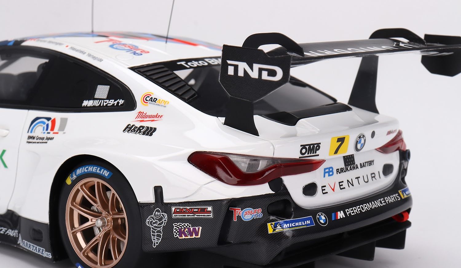 True Scale Miniatures TS0518 - B-M-W M4 GT3#7 Studie B-M-W M4 B-M-W M Team Studie X CRS Super GT Series 2023 Top Speed - Skala 1/18 - Model kolekcjonerski
