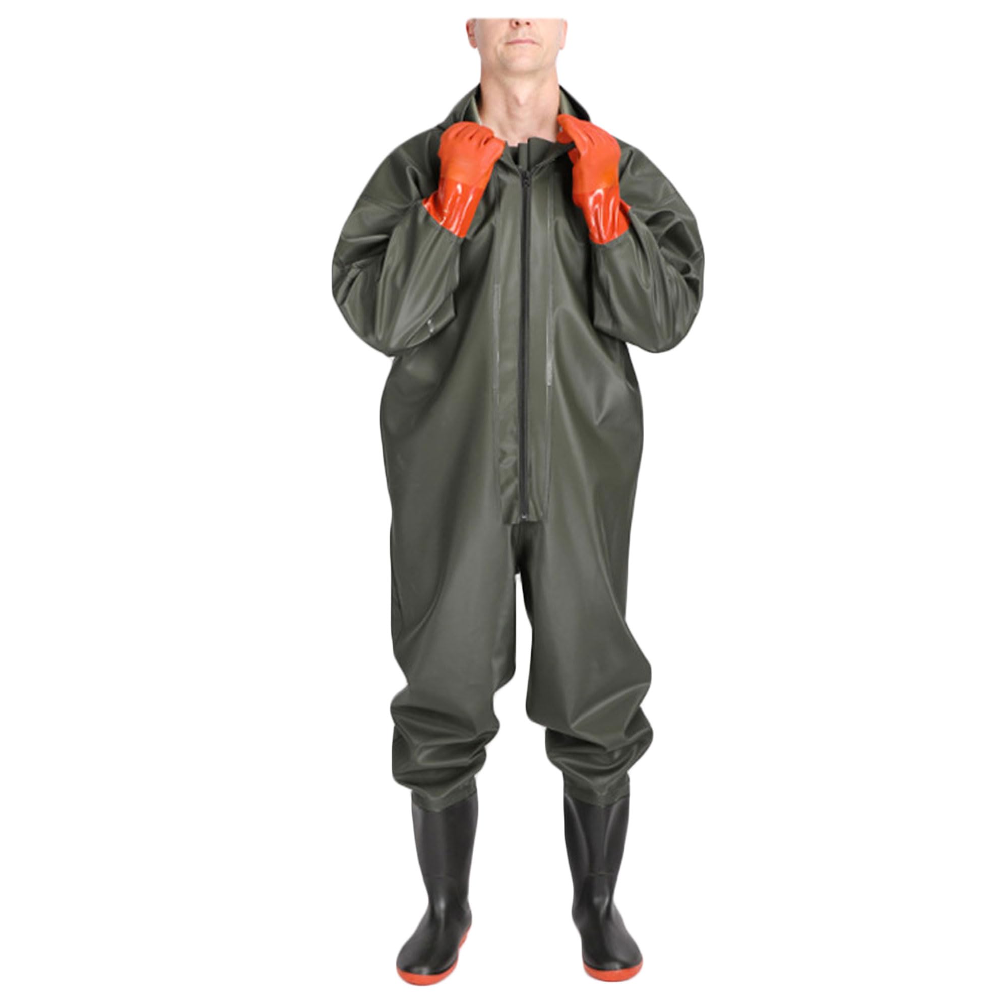 Bestgift Kombinezony outdoorowe wędkarskie wodoodporne spodnie wędkarskie jednoczęściowe nadające się do noszenia
