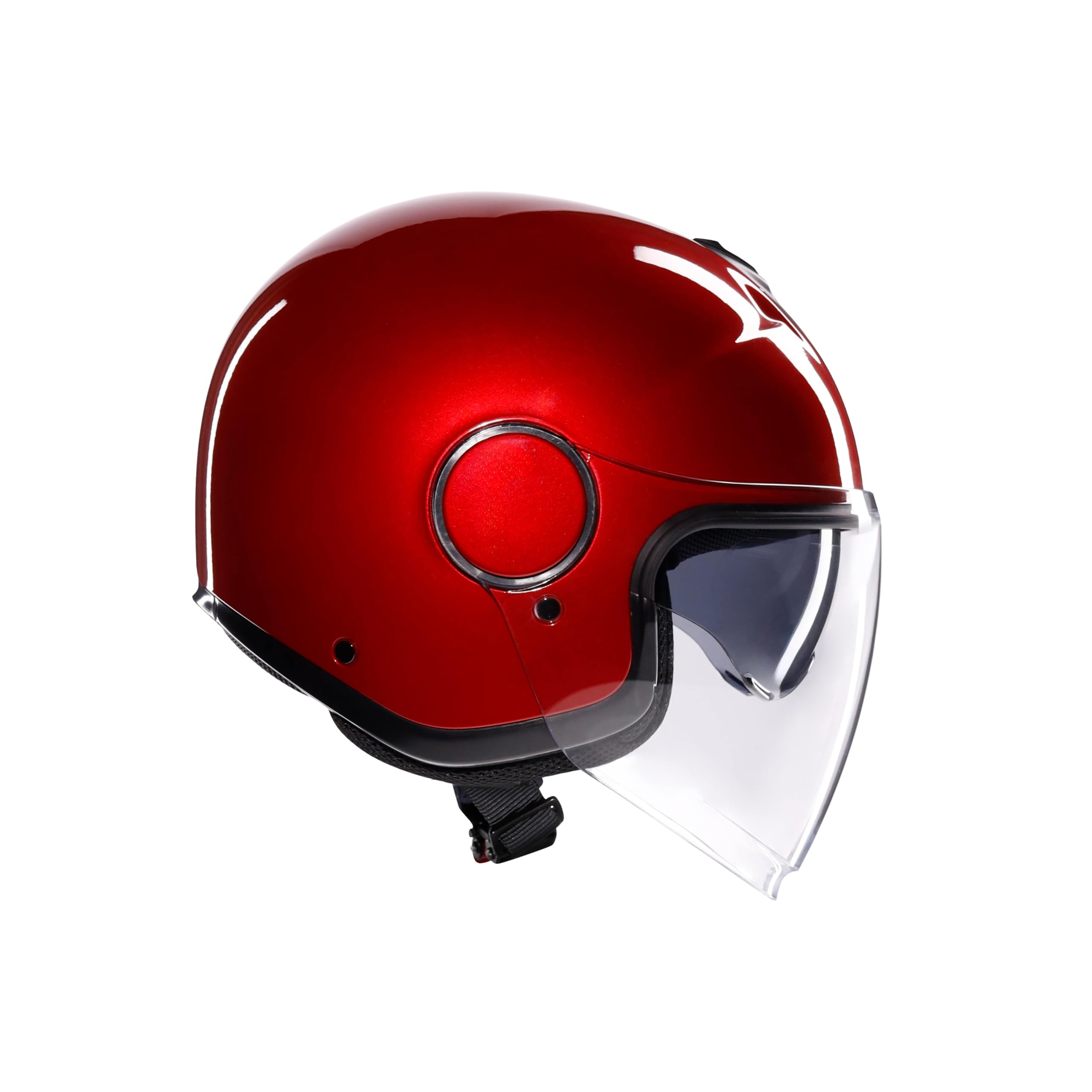 AGV - ETERES E2206, Casco Moto Jet, Unisex, Corsa Red, L