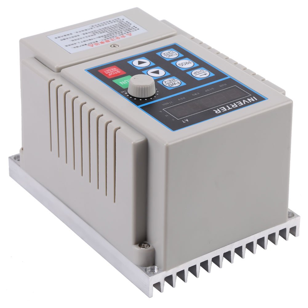 Walfront Variador de Frecuencia VFD de 0.45 kW Inversor Variable de Controlador de Velocidad para el 220 V AC Motor