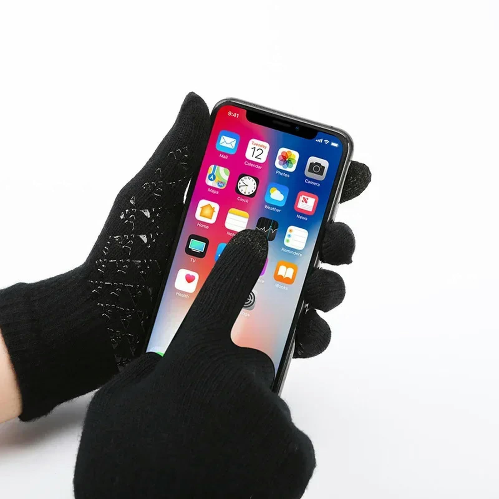 Schal Mütze Set Herren Winter Beanie Hats Schal Set Touchscreen -Handschuhe, Warmes Vliesgekleideter Hut, Außenmut Hut