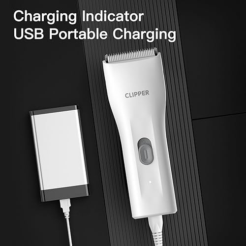 Miniatura 5 de Prácticos y potentes kits de recortadora eléctrica de pelo para mascotas, impermeables, inalámbricas, recargables, para perros y gatos pequeños
