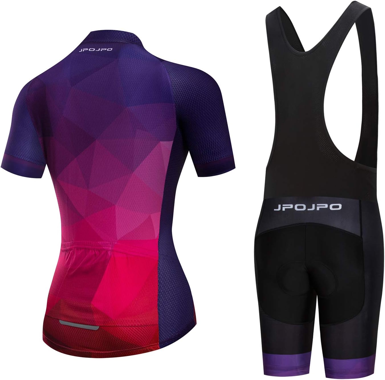 Women's Cycling Jersey, Short Sleeve and Summer Bib Padded Cycling Shorts
