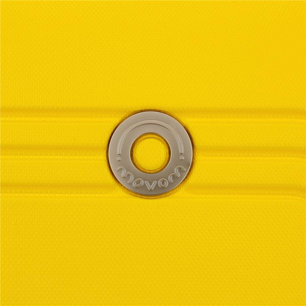 MOVOM Riga, Trolley Rigido Cabina 55m Unisex Adulto, Giallo (Yellow), 40x55x20 cms