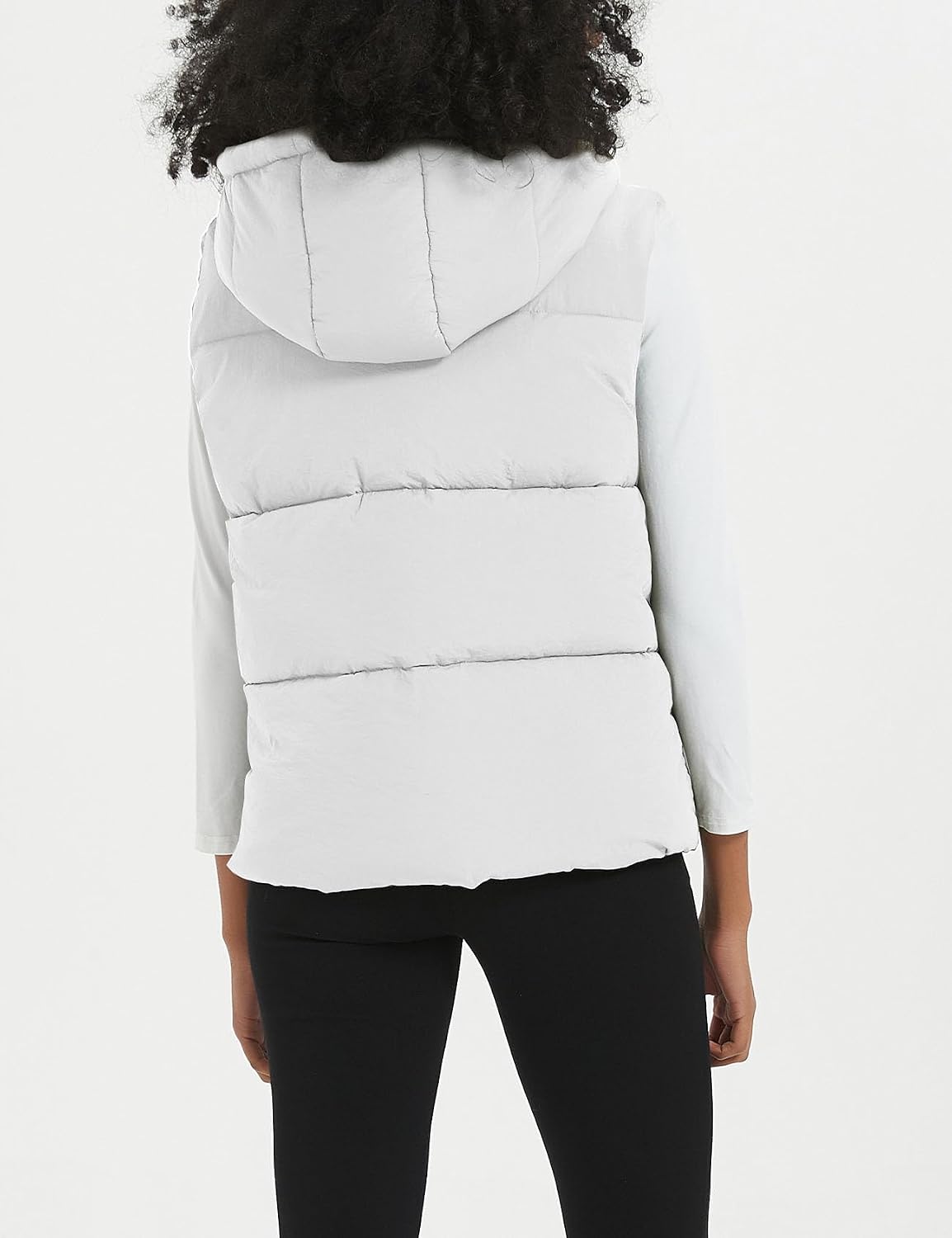 Flygo Puffer Vest Women Zip Up Sleeveless Winter Casual Stand Collar Padded Down Jacket Coat with Pockets