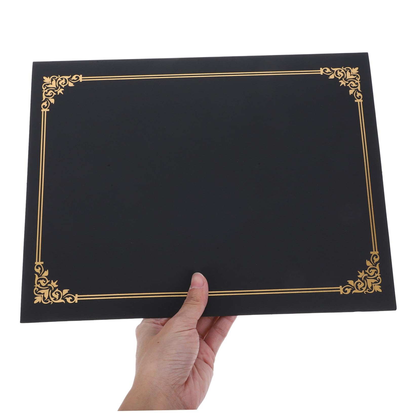 Couverture Noir 10 Pièces en Papier de Certificat pour Bureau et Maison