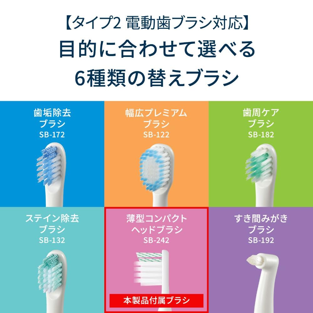 Omron 音波式電動歯ブラシ メディクリーン ホワイト HT-B317-W