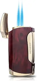 PROMISE Isqueiro Tocha Double Jet Flame Isqueiro (Grão Marrom)