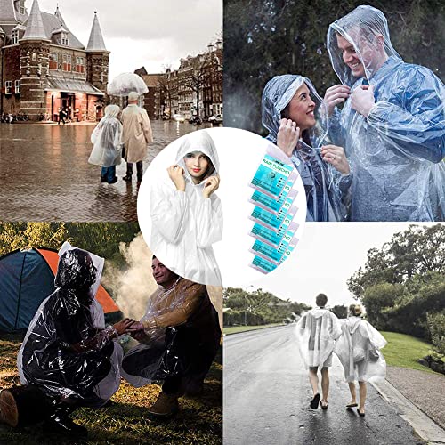 ODSPTER Poncho Antipioggia Monouso per Adulti，6