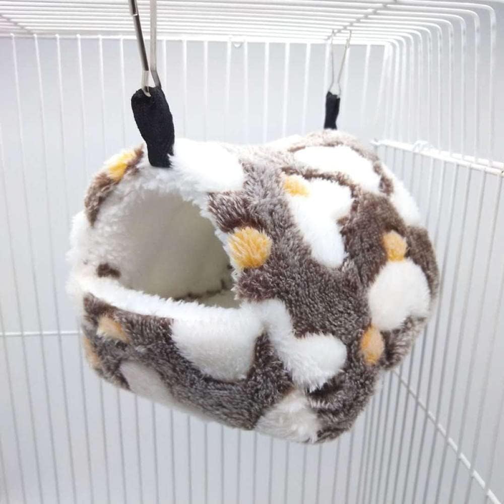 Small Animal Hammock Hanging Hamster Nest Small Animal Pets Cage Hammock Guinea Pig Squirrel Mice Rat Sleepping Bed Warm Nest House E XL