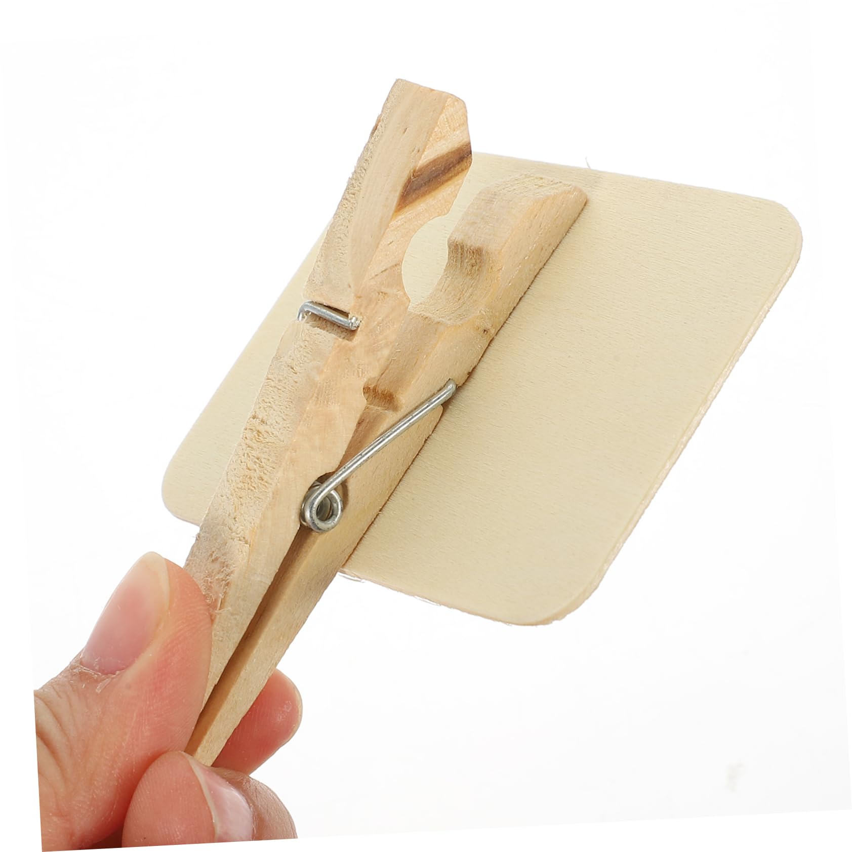 Homsfou 10 Mini Pizarras Rectangulares con Pinzas de Madera Tablero de Mensajes para Oficina Hogar
