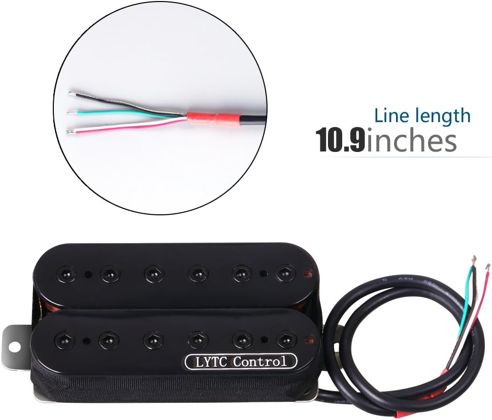 HP5 Double-Coil Humbucker Alnico 5 Electric Guitar Pickups Bridge and Neck Set for Gibson Les Paul Replacement (Black)