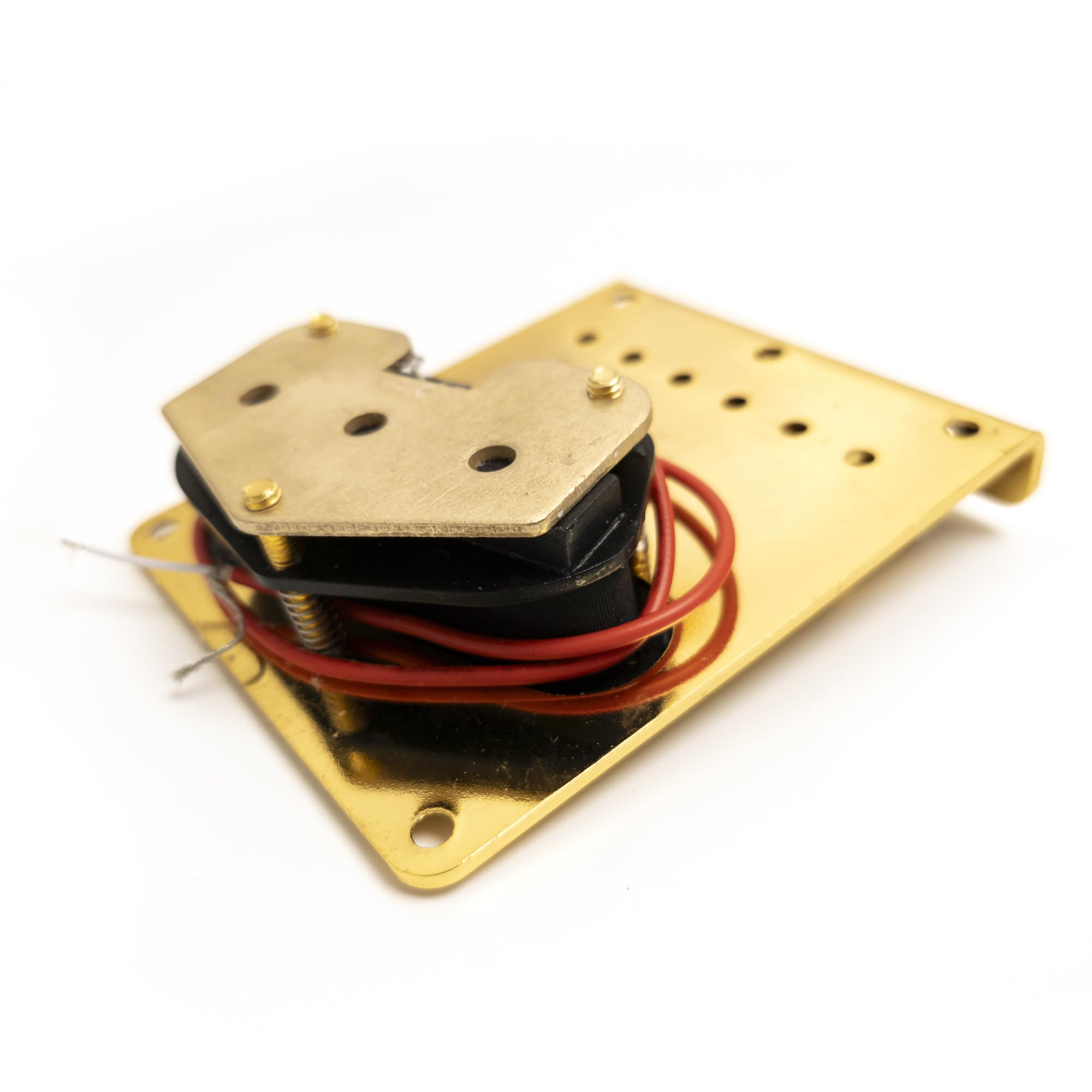 Puente dorado de 6 sillines con pastilla de bobina única compatible con Fender Telecaster - Piezas de repuesto para montaje de puente de guitarra eléctrica