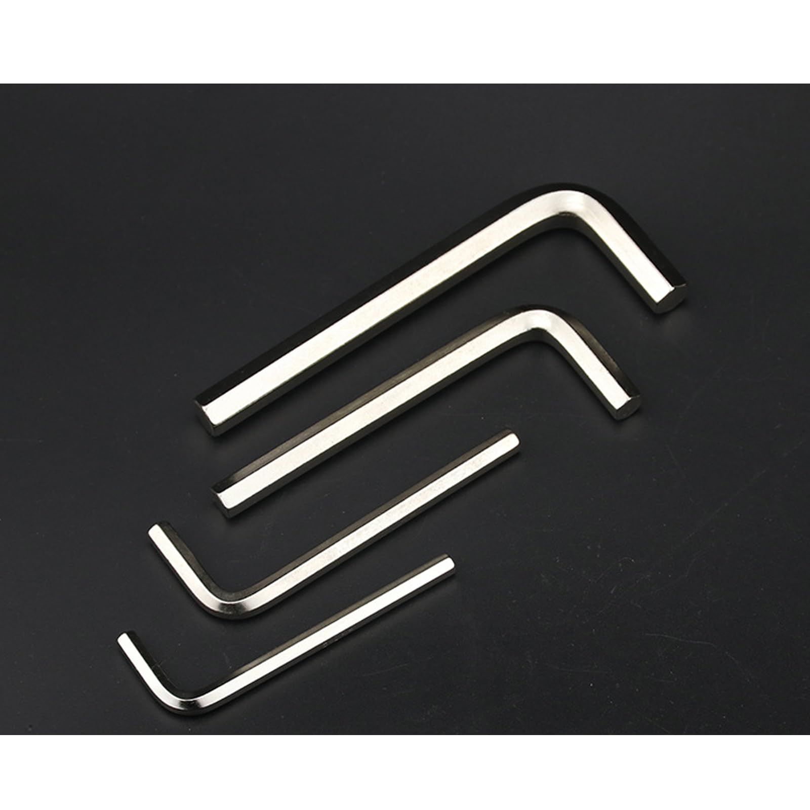 Set di chiavi esagonali a braccio lungo, chiave a L da 8 mm, chiave a brugola, chiave esagonale, acciaio nichelato, argento, confezione da 24 pezzi