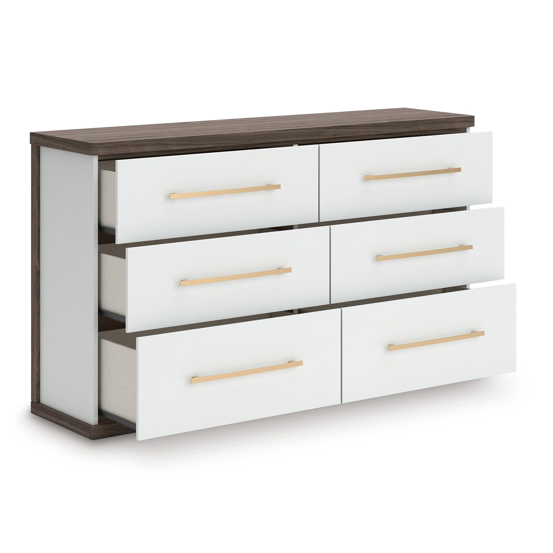 Amazon.com: Signature Design by Ashley Nendalane Contemporary 6-Drawer Dresser with Walnut Finish, Dark Brown & White : Home & Kitchen Amazon.com: Signature Design by Ashley Nendalane Contemporary 6-Drawer Dresser with Walnut Finish, Dark Brown & White : Home & Kitchen