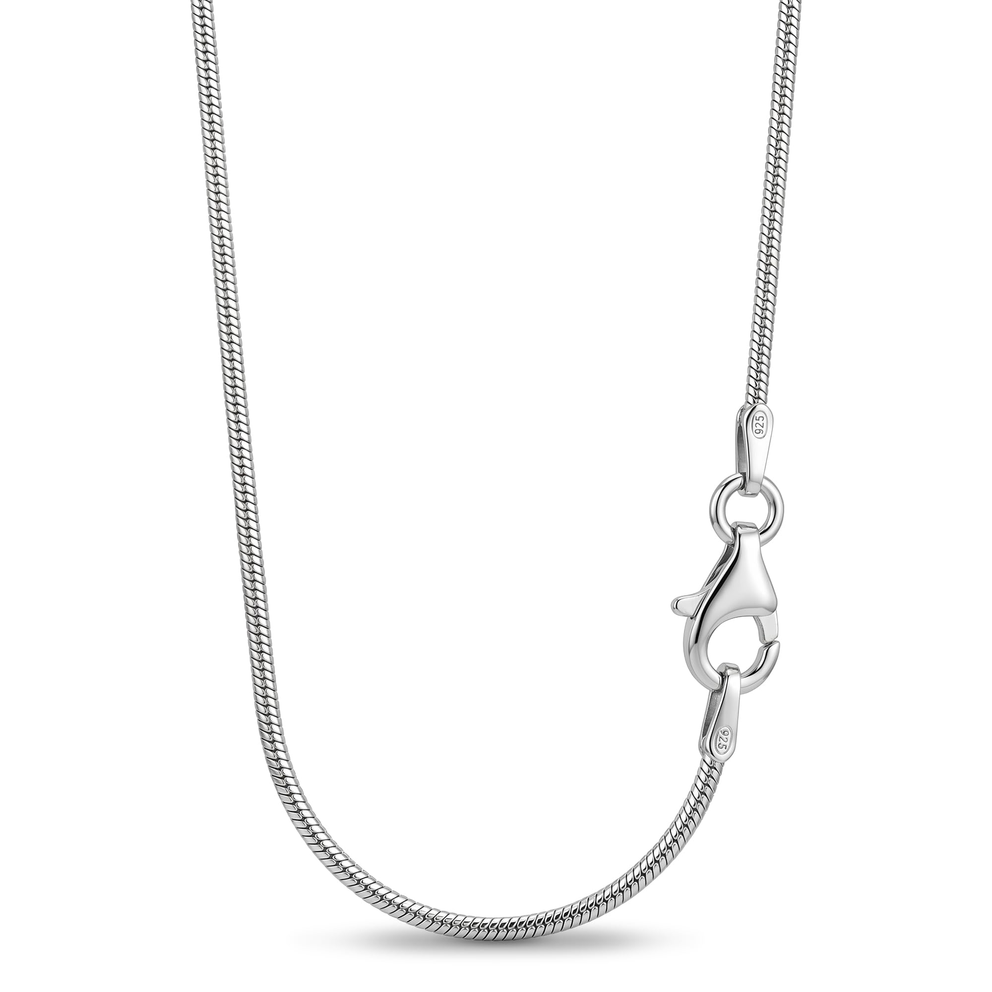 Schlangenkette 925 Silber Kette Damen Halskette 1 mm 101021-0 | feine Silberkette in den Längen 42 45 50 60 70 80 90 cm verfügbar