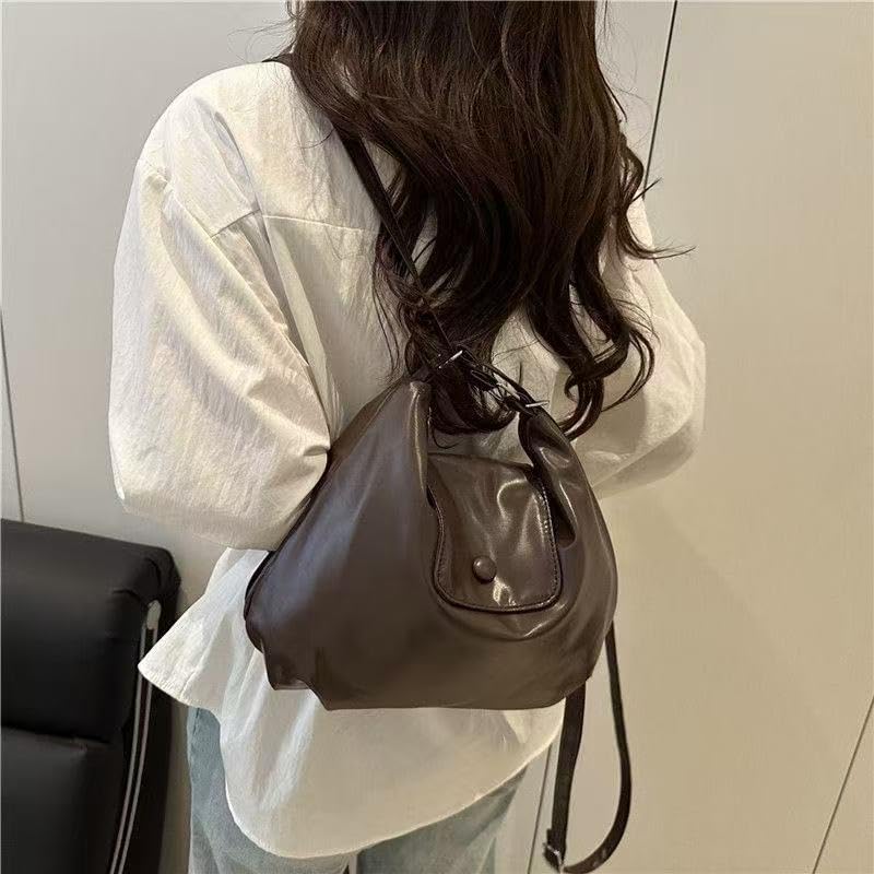 Shoulder Bag for Women Backpack with Adjustable Strap Satchel Handbag Women Purses Large Daily Bags (brown) - Image 3