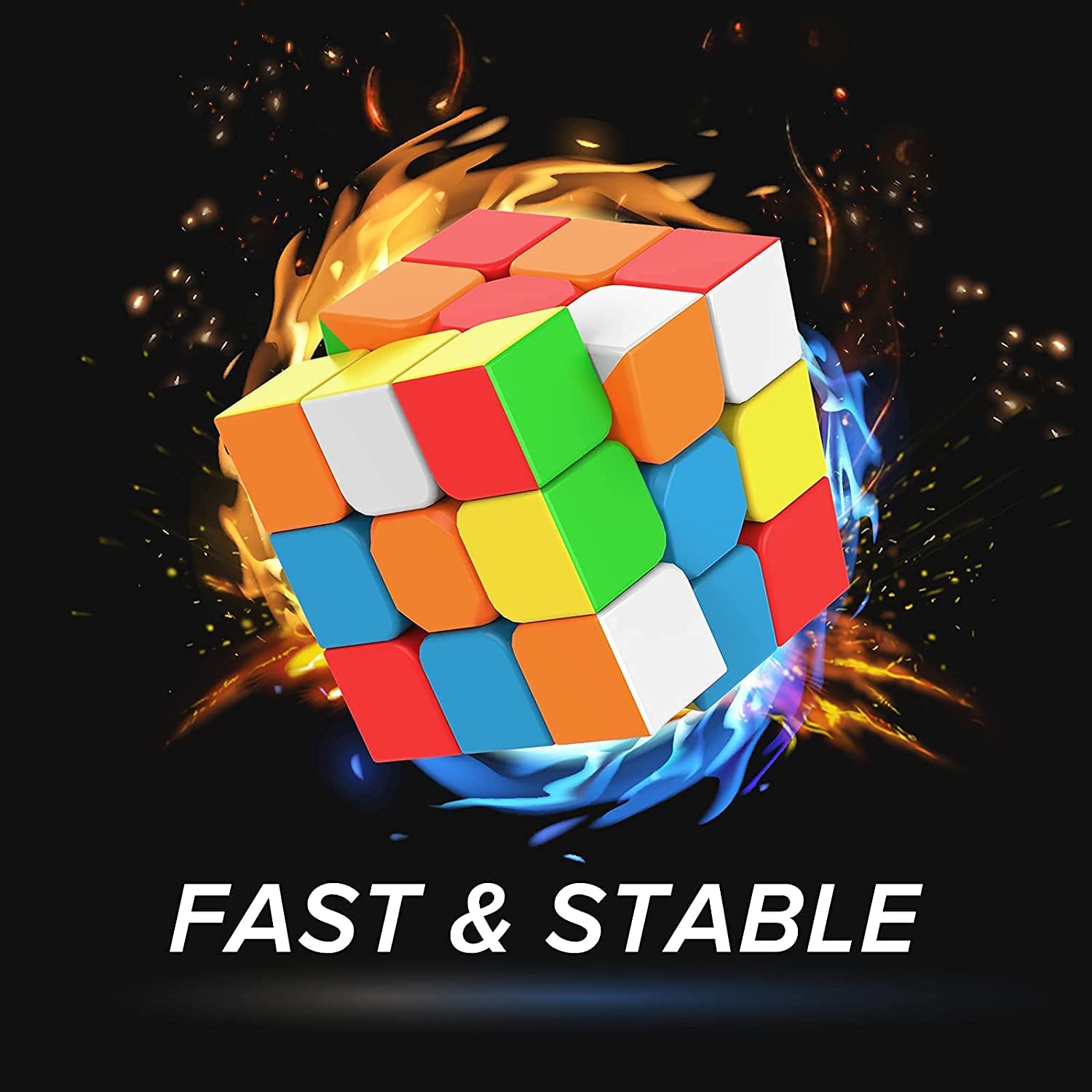 Glitzn Cube for Kids and Adults | Puzzle Games | Best Gift Option for Boys and Girls | Stickerless Rubiks Toys | Multi Color Sticker Less, Super Smooth (Multicolor) 1
