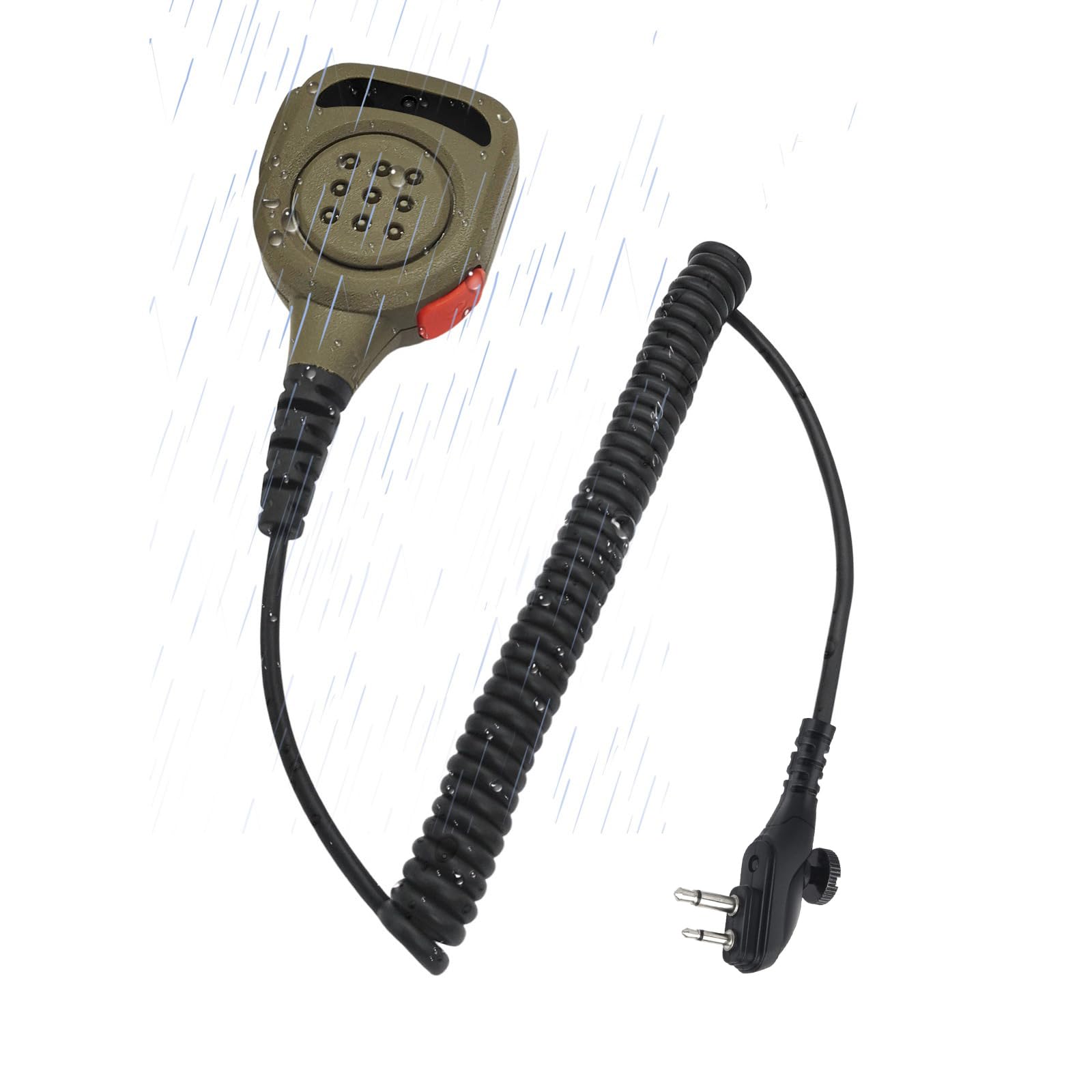 Micrófono de solapa impermeable IP67 para radio Walkie Talkie para Hytera Hyt bd502i bd552i bd612i pd502i tc-320 tc 508 tc-508 tc-610 tc508 pd402i bd402i pd562i PD482 I (bronceado)