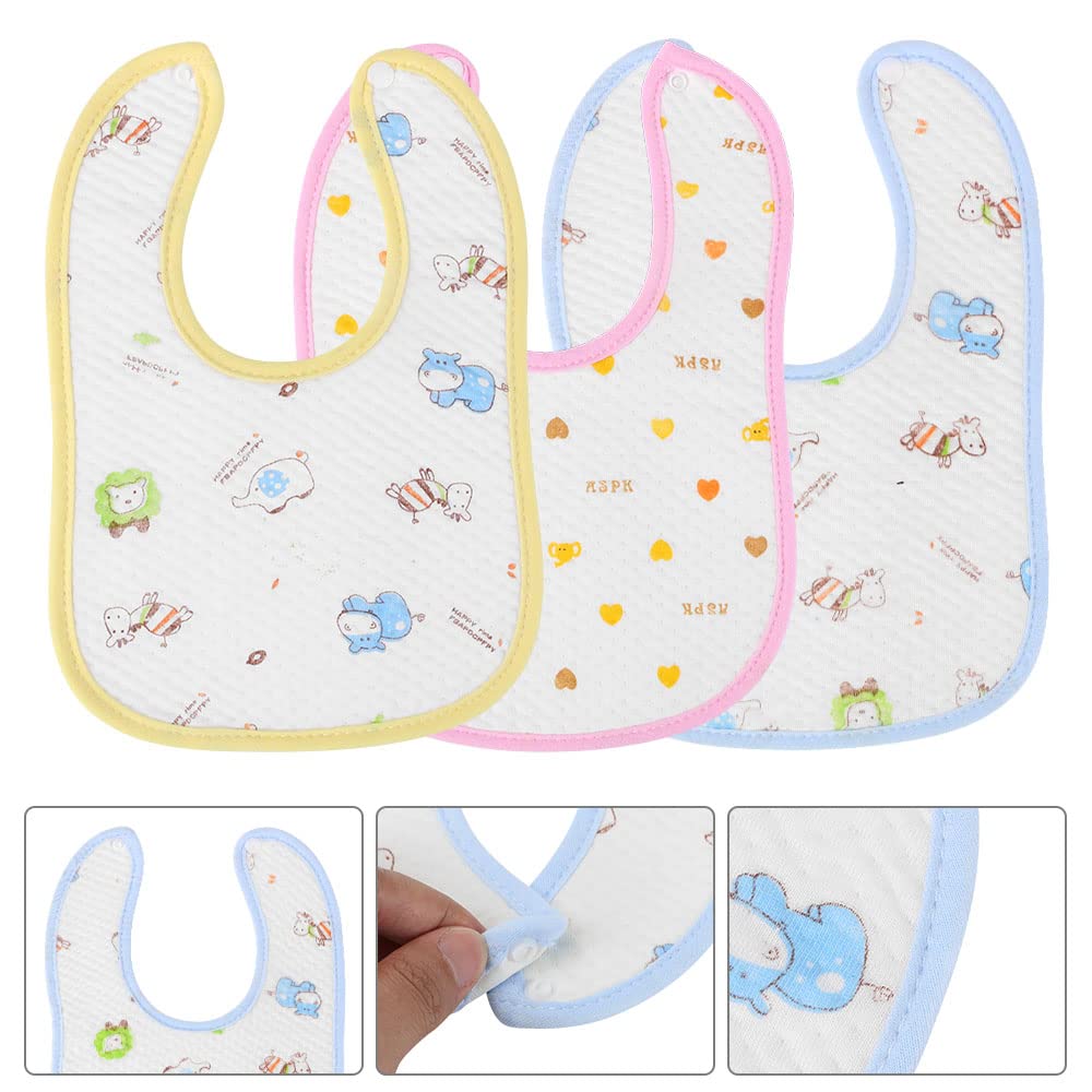 Vicloon Bavaglino Neonato, 6 Pezzi Bavaglino Impermeabile, Drool Super Assorbenti, Cotone, per Dipingere, Giocare e Mangiare Bambini 0-3 Anni