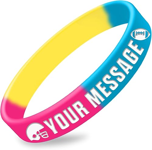 50 pulseras de silicona personalizadas para motivación, recuerdos de fiesta, eventos, cumpleaños, conciencia