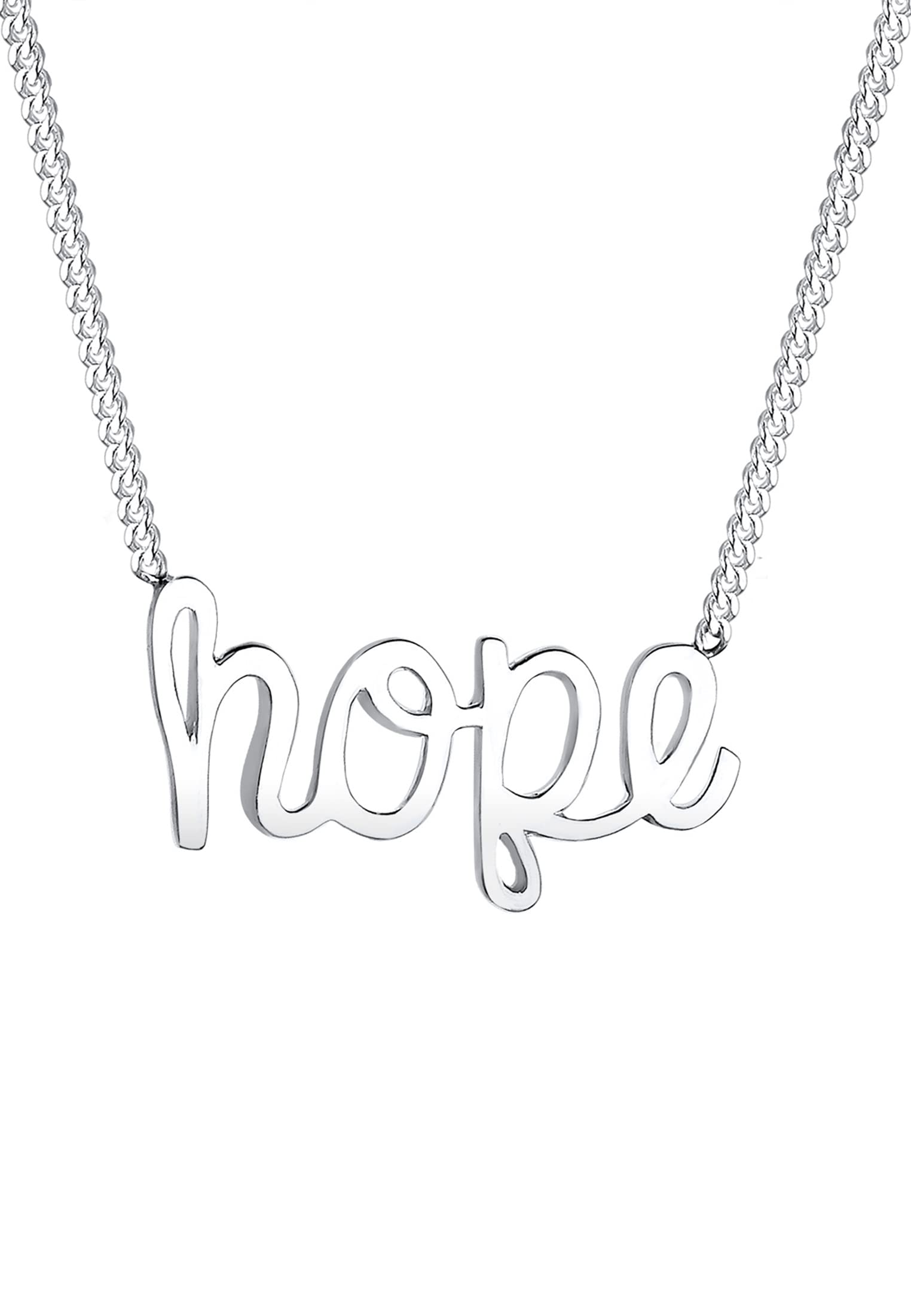 Elli Women's 925 Sterling Silver Xilion Cut Necklace Length of 45 cm