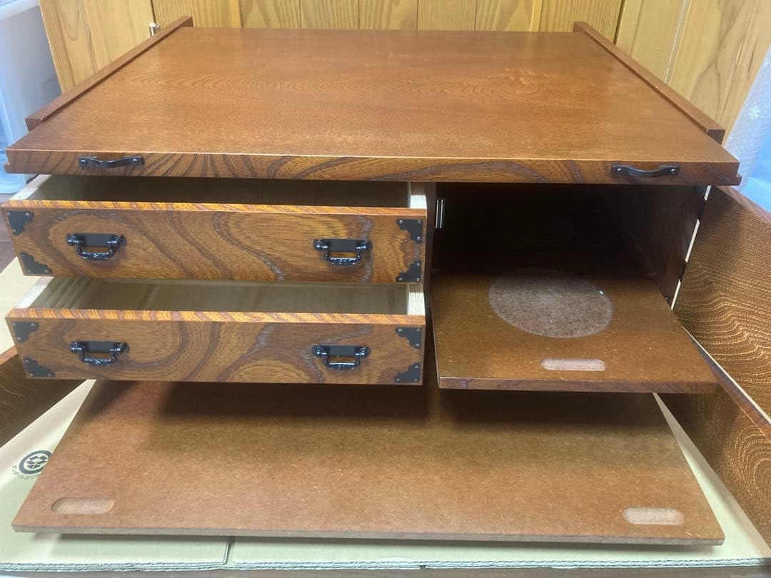 和箪笥　囲碁箪笥　アンティーク　レトロ　欅　からくり箪笥　古民家　工芸品　民芸 Amazon.co.jp: 和箪笥 囲碁箪笥 アンティーク レトロ 欅 からくり箪笥