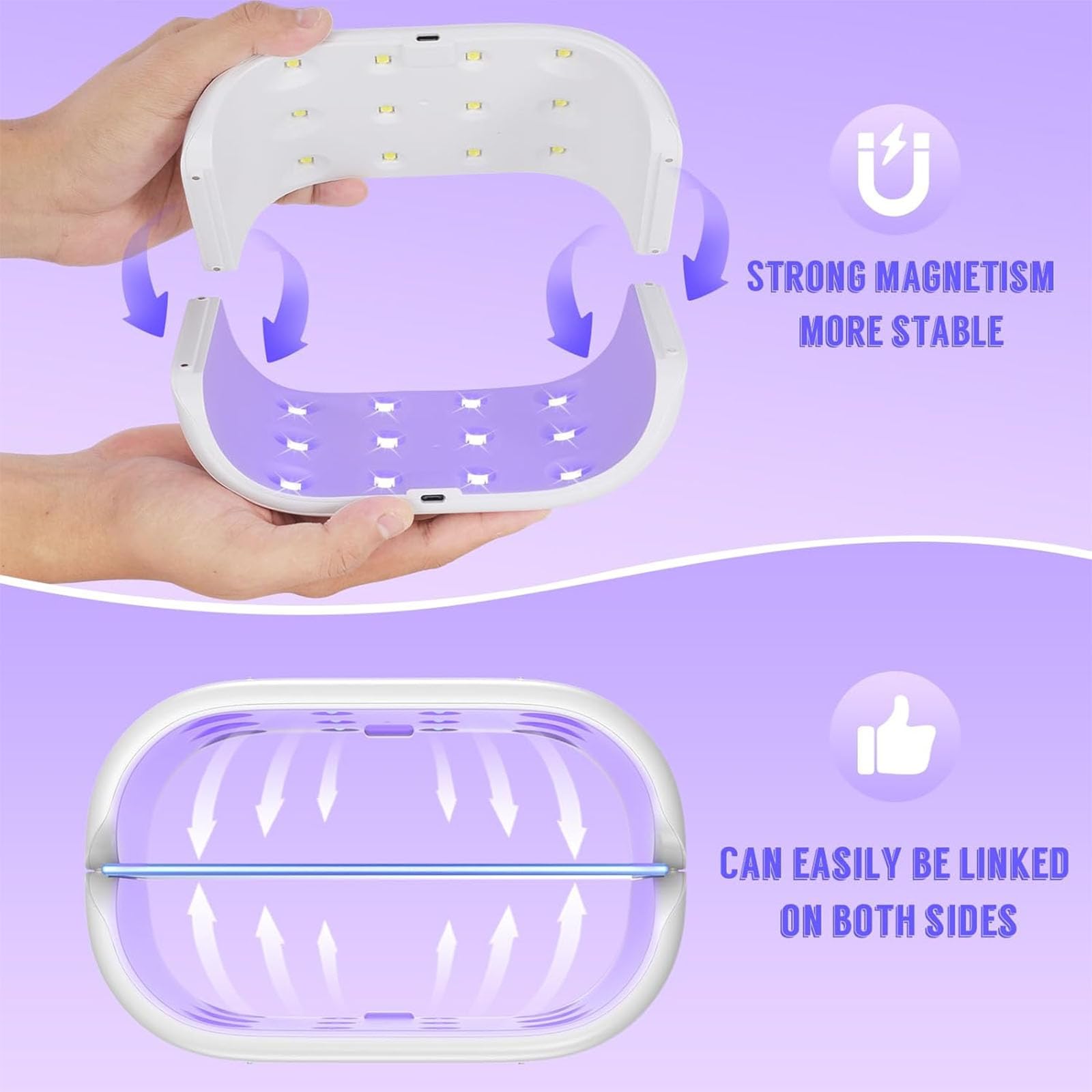 Polegas Two-Sided UV Resin Lamp, UV Lamp for Resin Curing with LED Display Screen(Time Setting 2M,3M,5M) - Image 4