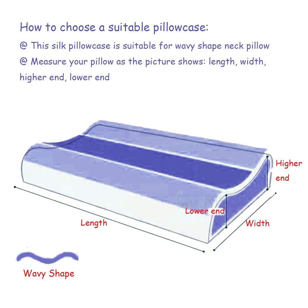 Cozysilk 100% Tencel Lyocell Cooling Pillowcases (2 Pack) - For Contour & Memory Foam Pillows, Gray