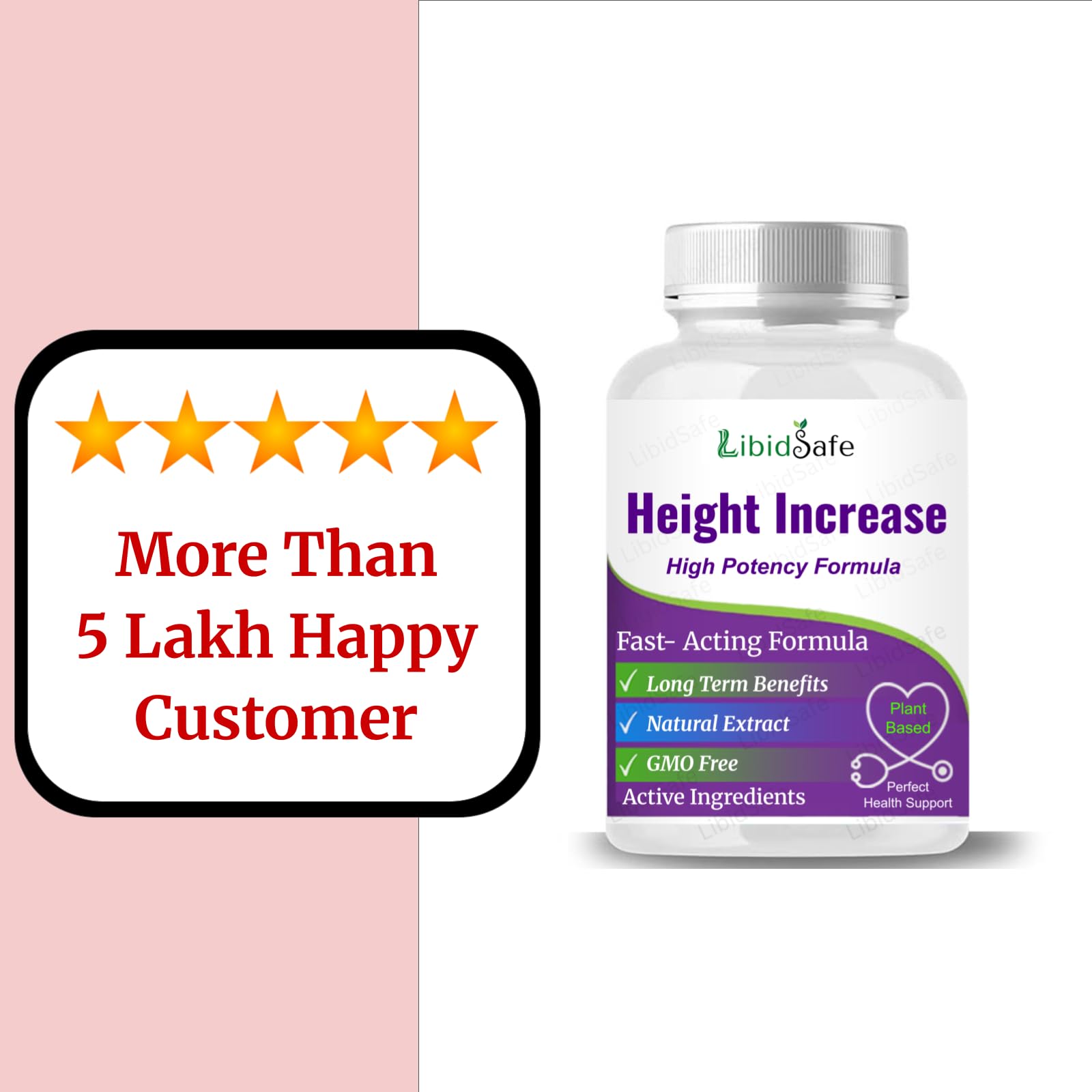 Dual-action Height Increase Capsules with Another Height Gain Tablets - Height Growth Capsule for Men, Advanced Formula with Natural Ingredients for Improved Height Support, Faster and Safer Growth 4
