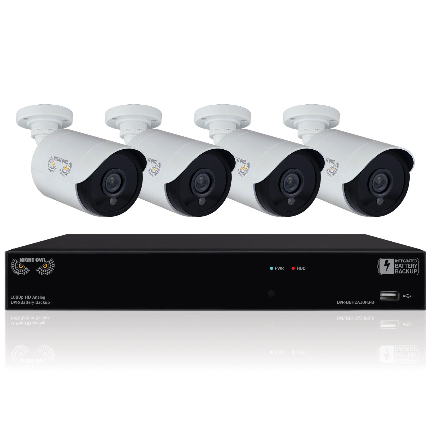 Night Owl Security 8 Channel 1080p HD Video Security DVR with 1 TB HDD and 8 x 1080p Wired Infrared Cameras