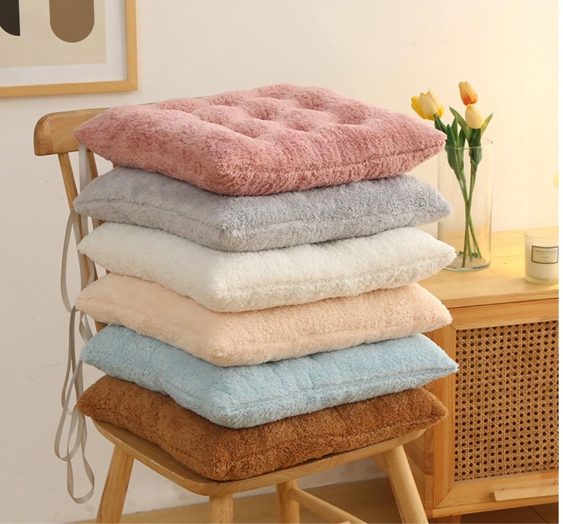 Sitzkissen für Ssensthul Küchen-Esszimmerstuhlkissen, Verdicktes Plüsch-Sitzkissen, Boden-Tatami-Futon-Kissen, Getuftete Stuhlkissen Stuhlkissen für Bürostuhl(D,40x40cm(16x16inch))
