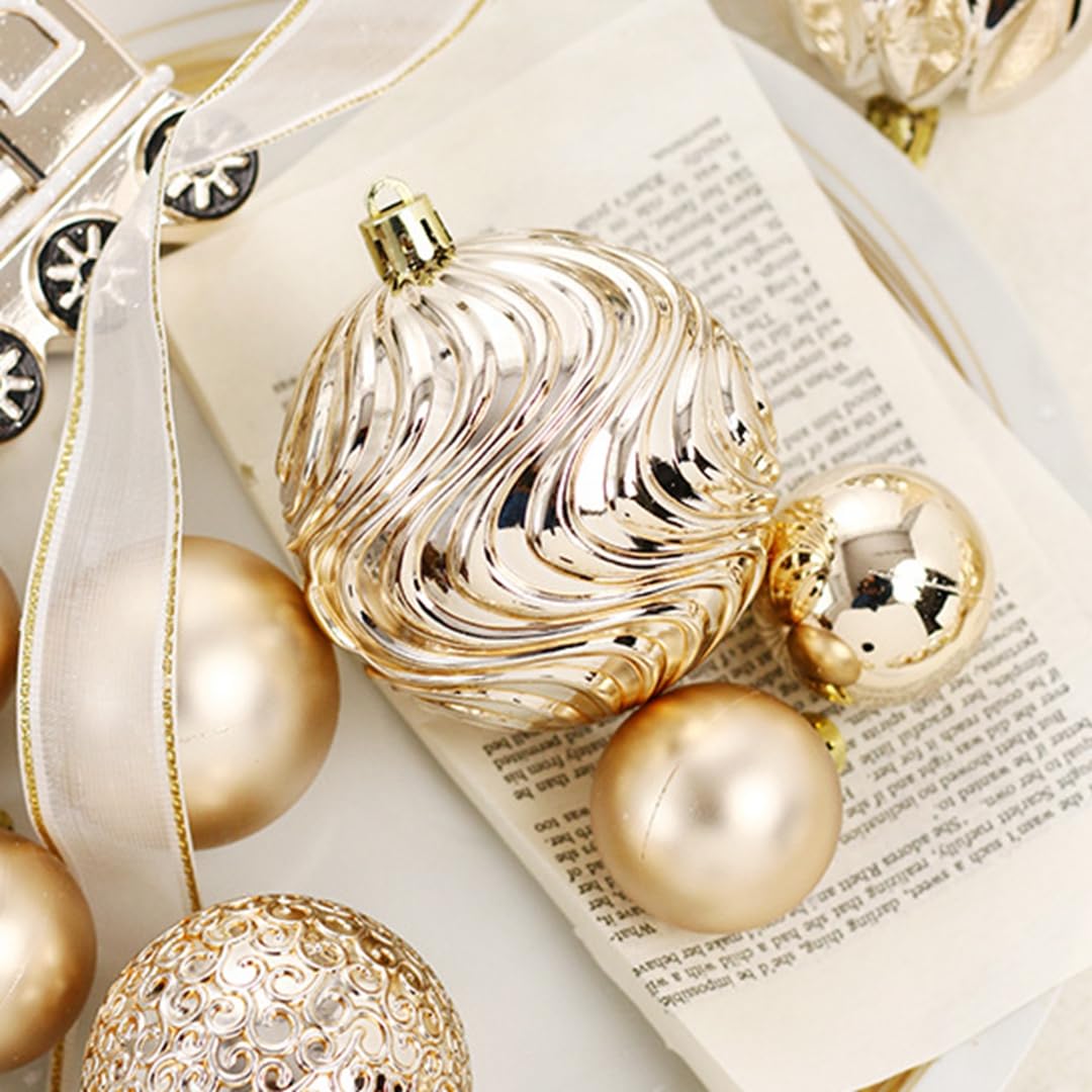 Amazon.co.jp: 豪華 クリスマス ボール オーナメント キラキラ 65個入