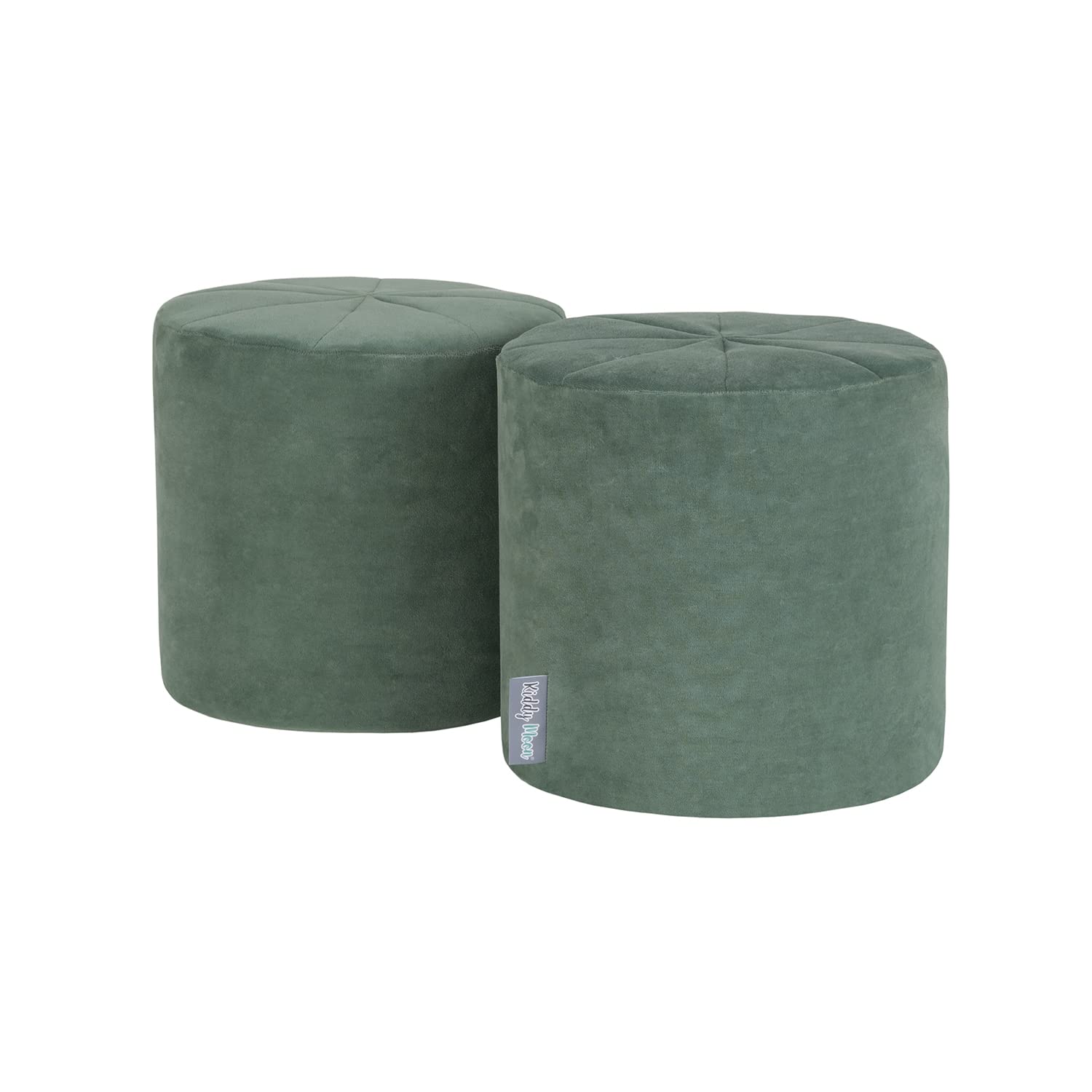 KiddyMoon Area di Gioco in Schiuma per Bambini Velour con Fodera Rimovibile Resistente E Materiali Leggeri per Stimolare creatività Durante Il Gioco Elemento Multi-Taglia, Verde del Bosco