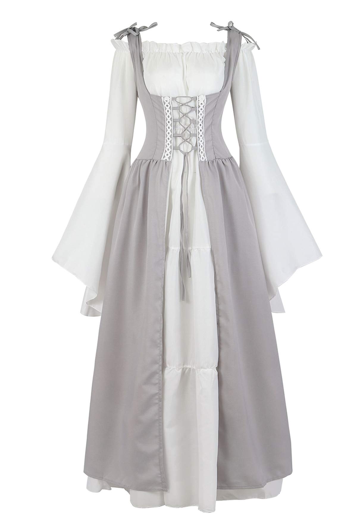 LehauyaLehauya Womens Medieval Renaissance Costume Cosplay Victorian Vintage Retro Gown Long Dress