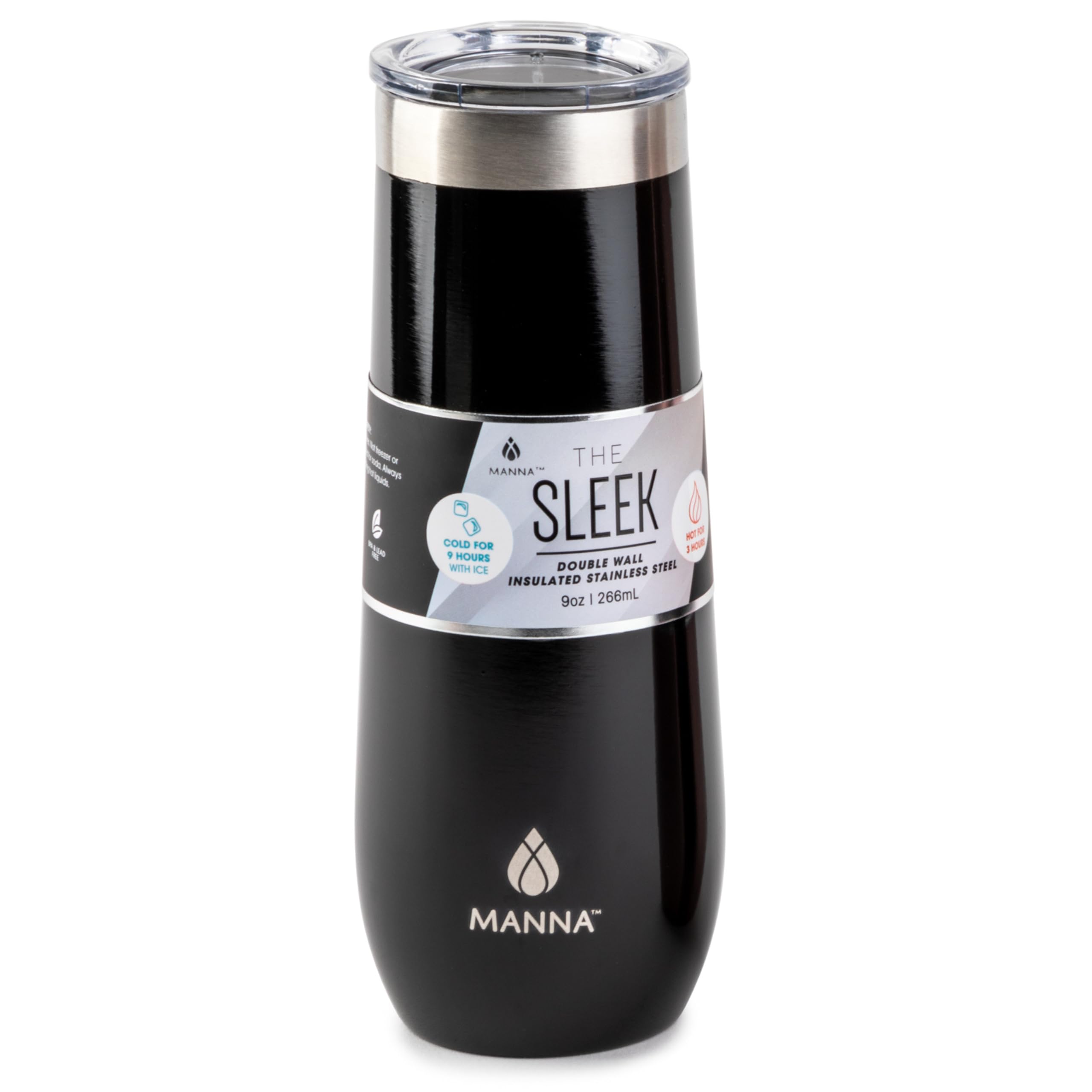 Amazon.com | Manna Sleek Tumbler - 9 Oz - Onyx: Tumblers & Water 