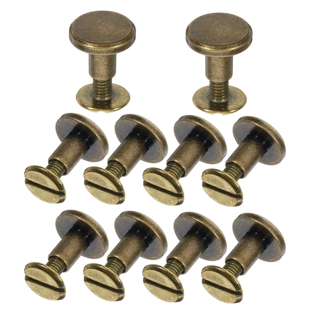 HOMSFOU Metal Rivets Pcs Binding Post Screw Sets for Leathercraft Bag Replacement Buttons Craft Making Supplies